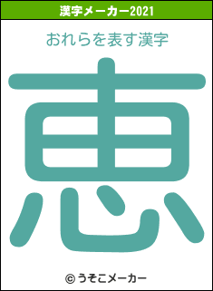 おれらの2021年の漢字メーカー結果