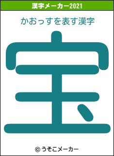 かおっすの2021年の漢字メーカー結果