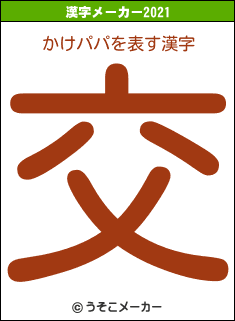 かけパパの2021年の漢字メーカー結果