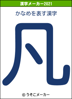 かなめの2021年の漢字メーカー結果