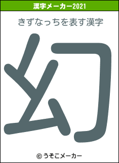 きずなっちの2021年の漢字メーカー結果