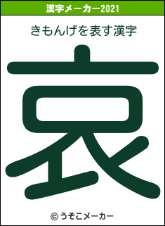 きもんげの2021年の漢字メーカー結果