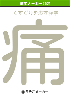くすぐりの2021年の漢字メーカー結果