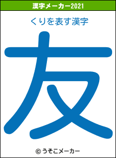 くりの2021年の漢字メーカー結果