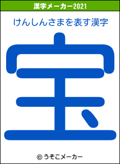 けんしんさまの2021年の漢字メーカー結果