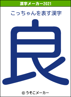 こっちゃんの2021年の漢字メーカー結果