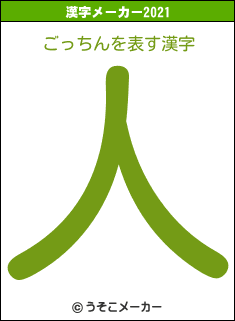 ごっちんの2021年の漢字メーカー結果