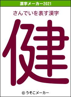 さんでいの2021年の漢字メーカー結果