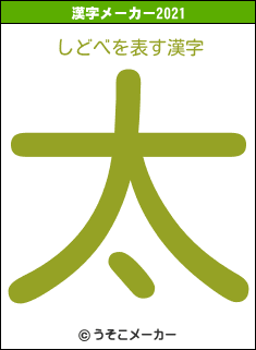 しどべの2021年の漢字メーカー結果