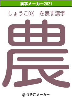 しょうこDX　の2021年の漢字メーカー結果