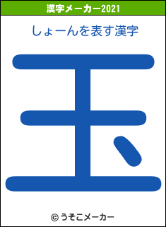 しょーんの2021年の漢字メーカー結果