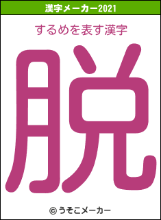 するめの2021年の漢字メーカー結果