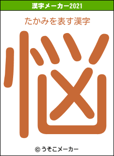 たかみの2021年の漢字メーカー結果