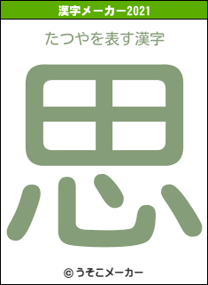 たつやの2021年の漢字メーカー結果