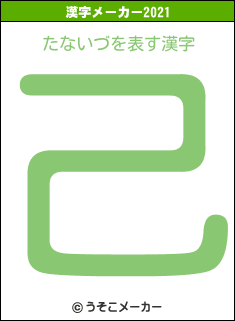 たないづの2021年の漢字メーカー結果