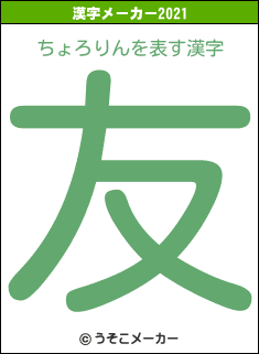 ちょろりんの2021年の漢字メーカー結果