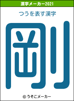 つうの2021年の漢字メーカー結果