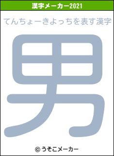 てんちょーきよっちの2021年の漢字メーカー結果