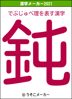 でぶじゅぺ理の2021年の漢字メーカー結果