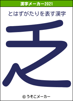 とはずがたりの2021年の漢字メーカー結果