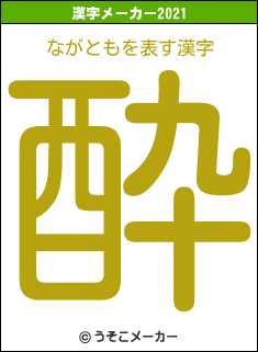 ながともの2021年の漢字メーカー結果