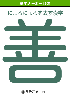 にょろにょろの2021年の漢字メーカー結果