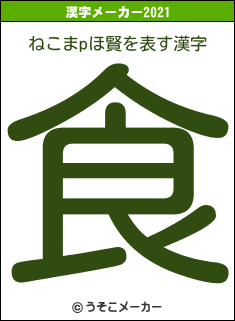 ねこまpほ賢の2021年の漢字メーカー結果