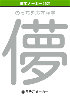 のっちの2021年の漢字メーカー結果