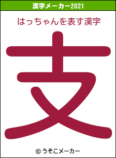 はっちゃんの2021年の漢字メーカー結果