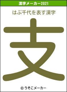 はぶ千代の2021年の漢字メーカー結果