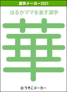 はるかママの2021年の漢字メーカー結果