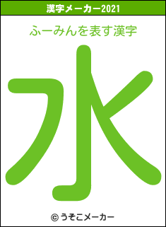 ふーみんの2021年の漢字メーカー結果