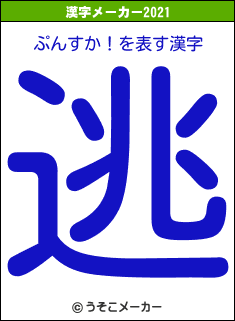 ぷんすか！の2021年の漢字メーカー結果