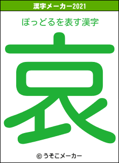 ぽっどるの2021年の漢字メーカー結果