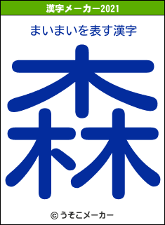 まいまいの2021年の漢字メーカー結果