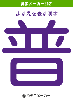 ますえの2021年の漢字メーカー結果