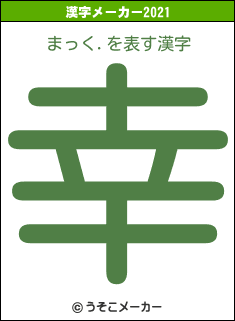 まっく.の2021年の漢字メーカー結果
