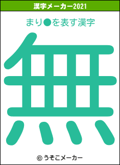 まり●の2021年の漢字メーカー結果