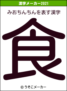 みおちんちんの2021年の漢字メーカー結果