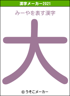 みーやの2021年の漢字メーカー結果
