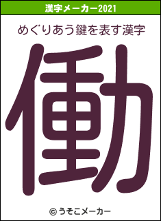 めぐりあう鍵の2021年の漢字メーカー結果