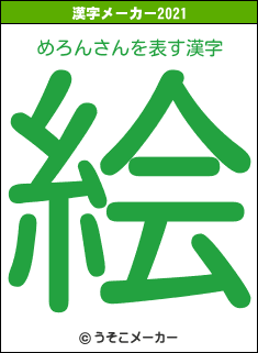 めろんさんの2021年の漢字メーカー結果