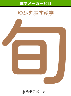 ゆかの2021年の漢字メーカー結果