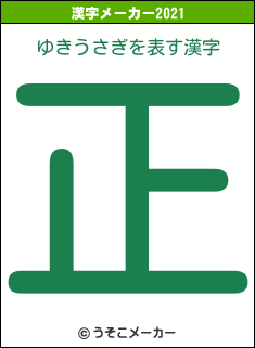 ゆきうさぎの2021年の漢字メーカー結果