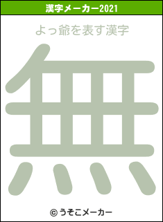 よっ爺の2021年の漢字メーカー結果