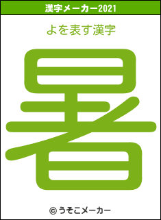 よの2021年の漢字メーカー結果