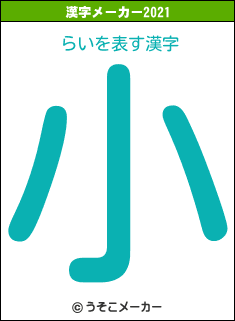 らいの2021年の漢字メーカー結果