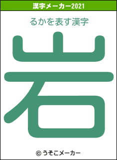 るかの2021年の漢字メーカー結果