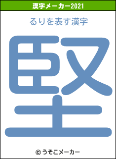 るりの2021年の漢字メーカー結果