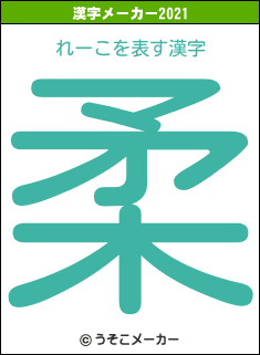 れーこの2021年の漢字メーカー結果